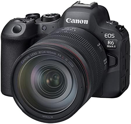 Canon Eos R6 Mark II Mirroless Дигитална Камера Со RF 24-105mm f/4L Е USM Леќа + 64gb Меморија + Случај+ Постојан Зафат Pod + Статив+ Софтверски
