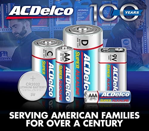 ACDelco 24-Брои ААА Батерии, Максимална Моќност Супер Алкална Батерија &засилувач; ACDelco 48-Брои Bat Батерии, Максимална Моќност Супер Алкална
