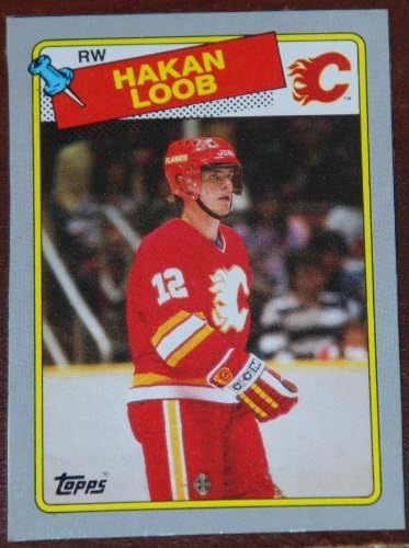 1988-89 Топпс Хакан Лоб О Калгари Флејм кутија дно NHL хокеј картичка