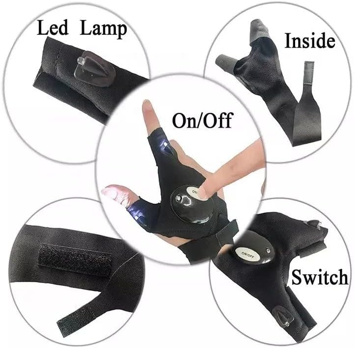 Неверојатни основни производи 1 Пар на LED ракави на ракавици за ламби за порибување на порибници за порибување Валентин роденден,
