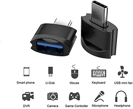USB-C женски до машки адаптер компатибилен со вашата книга Samsung Galaxy 10,6-инчен OTG со тастатура за полнач за експанзија за експанзија, глувче,