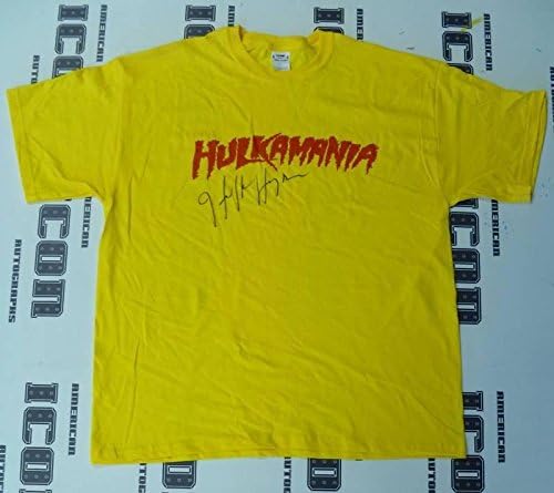 Хулк Хоган ја потпиша маицата на WWE Hulkamania PSA/DNA COA Autograph WrestleMania WWF - Автограмирано борење разни предмети