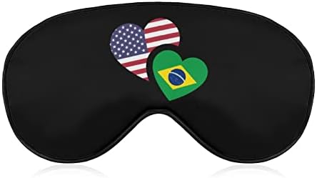 Бразилско Знаме Маска За Очи Со Прилагодлив Ремен За Мажи И Жени Ноќно Спиење Патување Дремка