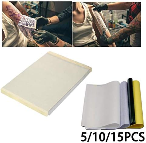 5 парчиња/10 парчиња/15 парчиња хартија за трансфер на тетоважа Термичка хартија за пренесување на јаглерод