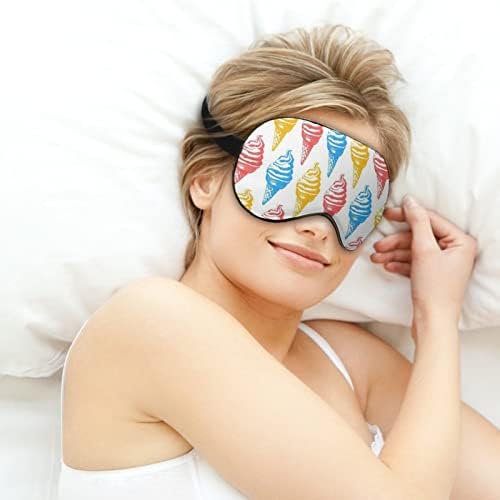 Летен сладолед за спиење за слепите маски за очила за очила за очи со прилагодлива лента за жени мажи ноќ