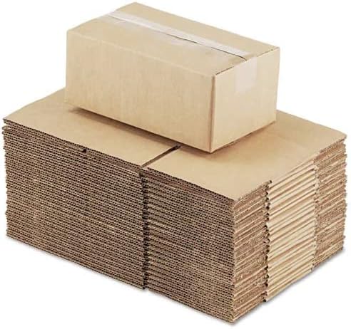 Подвижни Кутии Рамни, Брановидни Кутии За Испорака Со Фиксна Длабочина, 10l x 6w x 4h, 25/Пакет