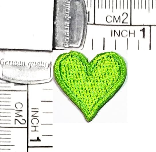 Кленплус 3 парчиња. Мини Зелено Срце Шие Железо На Лепенка Везена Апликација Занает Рачно Изработена Облека Фустан Растителна Капа