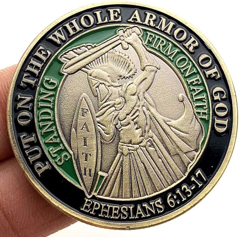 Американска бронза насликана комеморативна колекција на монети за витез оклопна воинска монета медал