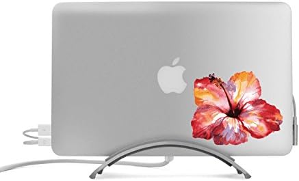 Акварел хибискус цвет уметнички уметнички комплетен стил обоен стил 5 инчи декларации - одговара на сите MacBooks, лаптопи или автомобили