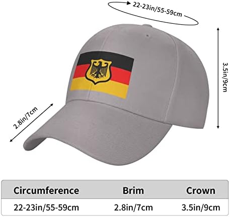 Германско знаме со германски агли за возрасни за бејзбол капа за бејзбол капачиња за прилагодливи машки капа за голф