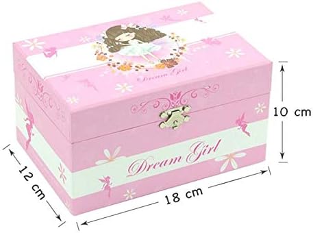 Ylyajy розова креативна музичка кутија подарок дрвена декорација балет музичка кутија декорација