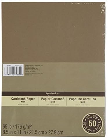Пакет со вредност на хартија од картон, 8,5 x 11 во Крафт со сеќавања