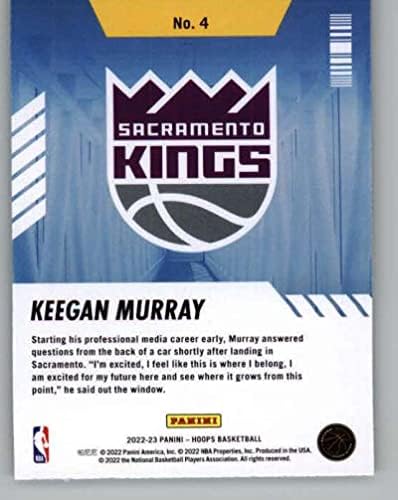 2022-23 обрач пристигнува сега холо 4 Киган Мареј Сакраменто Кингс РЦ РЦ РЕЦИЈА НБА кошарка Трговска картичка
