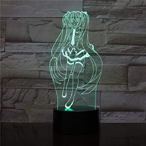 Mmyyy 3D Night Light Cartoon Figure USB 3D ламба Боја Промена на деца Девојки Девојки Десктоп Десктоп Осветлување Декори