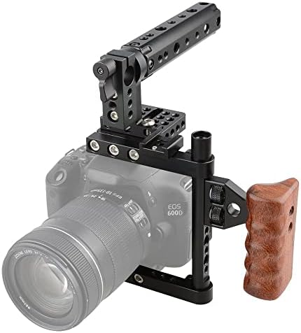 Camvate DSLR Camera Camera Cage Top Strange Dood Grip + Cold Hot Shoe за DSLR камера за камера