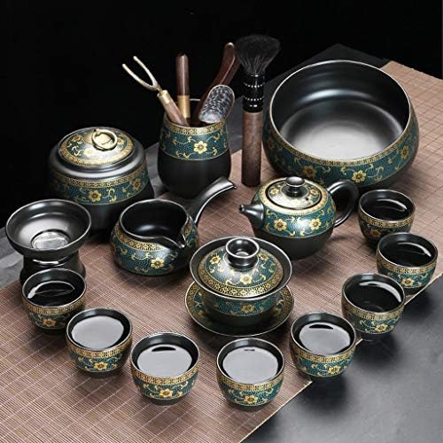 Чајот од wpyyi поставува керамички кунг фу, зачудувачки порцелански сервис Гаиван чај чаши кригла чај церемонија чајник