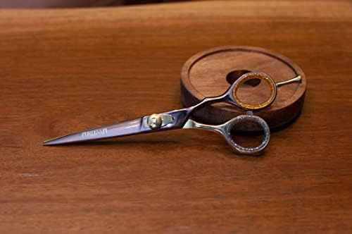 Ножици за сечење на косата ножици 6.25 Фризери Редовен ножици јапонски челик со инсерти за одвојување на прсти