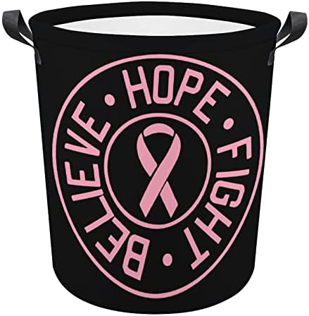 Верувај Надеж Борба Против Ракот На Дојката Кошница За Перење Корпа За Перење Канта За Складирање Торба Склоплива Висока Со Рачки