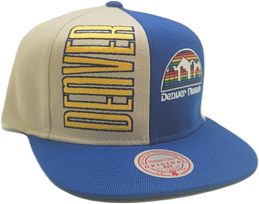 Mitchell & Ness Denver Nuggets нов поп -панел беж сина ера на ера капа капа