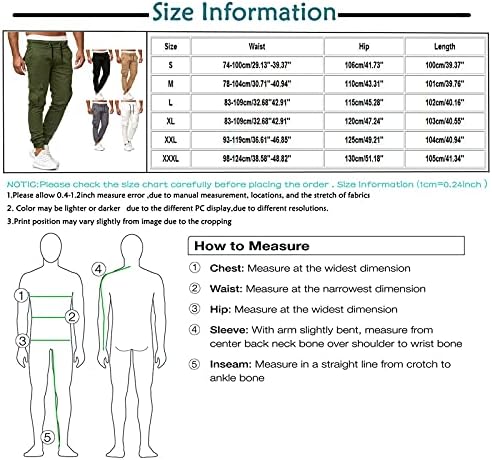 Xiaxogool Sweatpants For Men, Mens Cargo Pants Обични џемпери модни џогери спортови долги панталони тенок фит панталони