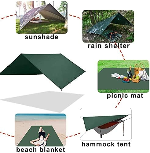 Калинко водоотпорен камп за кампување со шатор за лаптоп, 10x10ft/10x15ft, мутифункционален шатор за отпадоци од лесна тарп за засолниште