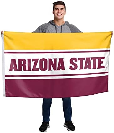 NCAA Arizona State Sun Devils Unisex двострана 3 'x 5' Тимско лого хоризонтално знаме, хоризонтално 3 'x 5', една големина