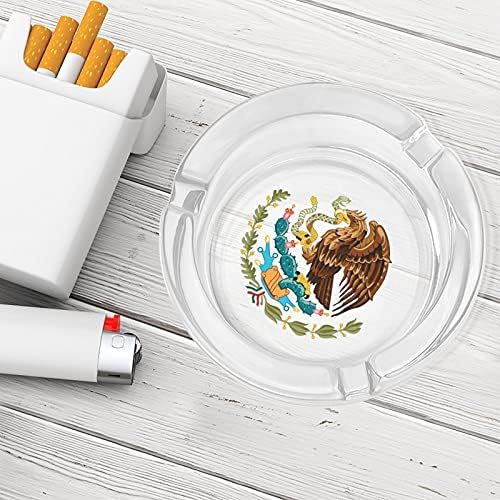 Мексико знаме орел цигари пушачи стакло пепелници од пепел за таблета за домашни таблети