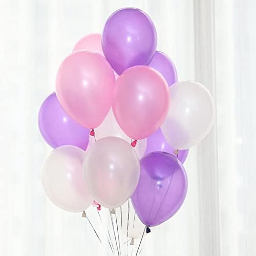 Мат Латекс Балони, 30 Парчиња Партиски Балон Макарон 10 инчен Бел Розова Виолетова Балон За Свадба, Роденден, Тушеви За Бебиња, Дипломирање,