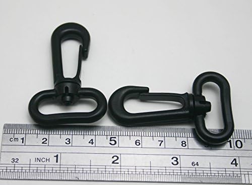 Општо пластична црна црна 1 Внатрешен дијаметар овален прстен јастог јастог затворач за вртење на канџи за каиш пакет од 10