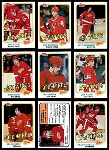 1981-82 Топс Детроит Црвени крилја екипа сет 7 - НМ - хокеј картички