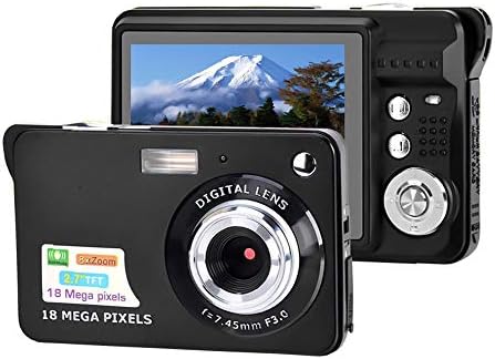 Xixian Digital Camera Mini Pocket Camera 18MP 2,7 инчен LCD екран 8x зумирање Смешка фаќање анти-тресење со батерија