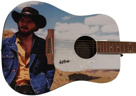 Colter Wall потпишан автограм со целосна големина обичај еден-на-еден вид Гибсон Епифон Акустична гитара w/ JSA автентикација-кантри музичка