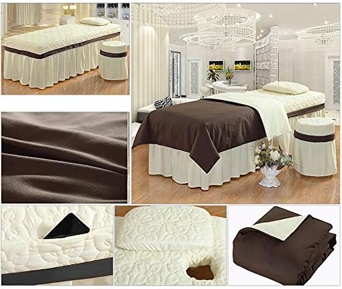 Поставени листови за маса за масажа со цврста боја, меки кревети со дупки за одмор на лице 3-парчиња за постелнина за масажа за