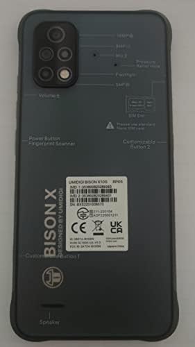 UMИДИГИ Бизон X10S Отклучен Солиден Паметни Телефони, 4gb+32GB 6150mAh Батерија IP68/IP69K Водоотпорен Шок-Отпорен Телефон