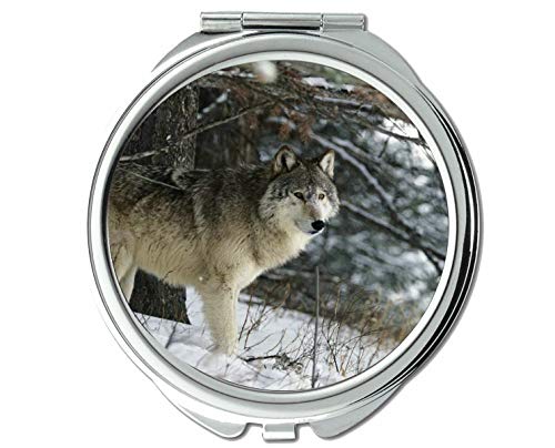 Огледало, Компактно Огледало, џебно огледало на универзитетот Животински волк, 1 Х 2Х Зголемување