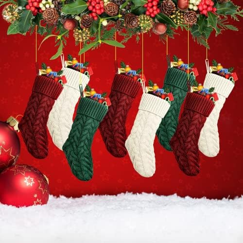 Кламки 18 инчен Божиќ Кабел Плетени Порибување Подароци &засилувач; Украси За Семејни Празник Божиќ Партија