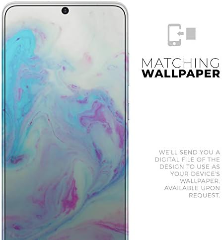 Дизајн Скиз мермерна розова и сина рај V371 | Заштитна винил декорална обвивка за обвивка на кожата компатибилен со Samsung Galaxy S9