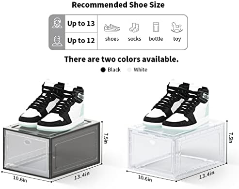 Контејнери за чевли Омопин, 10 пакувања предни кутии за чевли, кутија за складирање на чевли, складирање на патики за големина 12