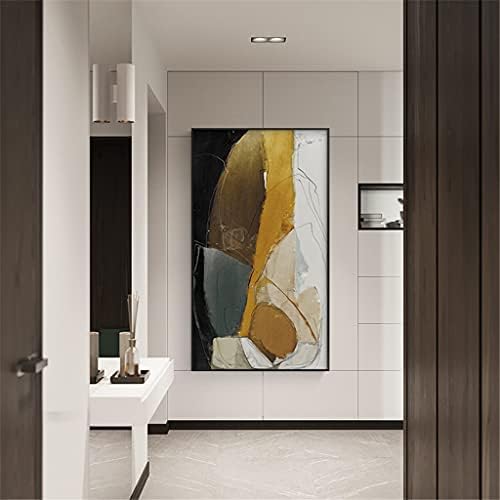 Wallидна уметност модерна минималистичка тремот декоративно сликарство вертикален стил мурал нордиска дневна соба трпезарија коридор патека