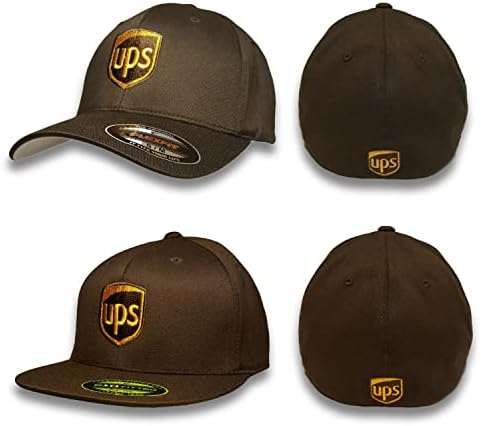 Услуга за парцели во Браун Јунајтед, извезена предна и задна опремена Флексфит Браун Бејзбол капа капа