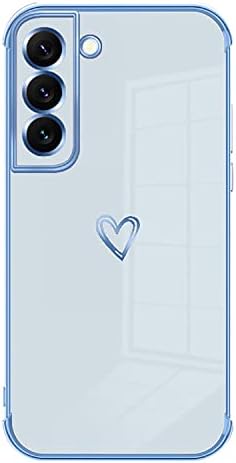 Јуксиасан Дизајниран За Samsung Galaxy S22 Случај 5G, галванизација љубов телефон случај, Целосна Заштита на Камерата &засилувач; Подигнати Засилени