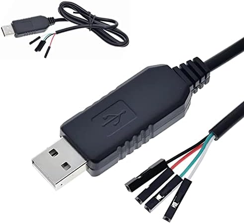 WWZMDIB 2PCS PL2303HX USB до TTL сериски порт -кабел 4 пински женски штекер （1M/39,37in） 3.3V конвертор