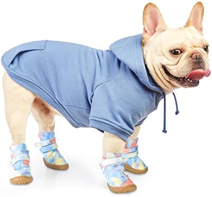 Чевли со розови кучиња за вратоврска за чизми за мали кучиња за топол тротоарот зимски снежни чизми за кученце со анти-лизгање гума ѓон
