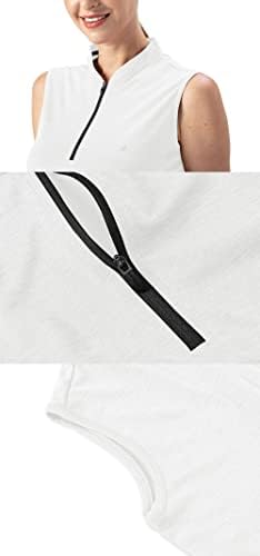 Ysento Women'sенски суво вклопни тениски кошули за голф по поштенски пакувања без ракави без ракави UPF 50+ јога салата за вежбање