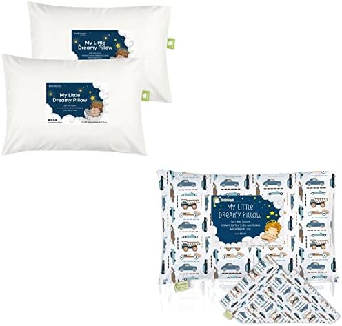 Keababies со 2 -пакувања за мали деца и мали перници за мали деца за пакет со перници од 13x18 - Перница за органско дете и перница за девојче,