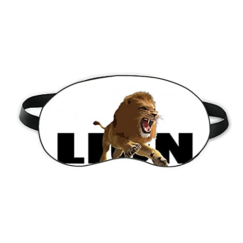 Feline Lions Leap Ferocious Sleep Shield Shield Shield Soft Night Blindfold Shade Cover