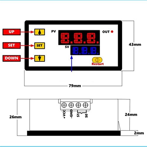 Gummy W3230 Mini Digital Controller за дигитална температура K-Type Thermostat 12V 24V 220V регулатор за загревање Контрола на ладење