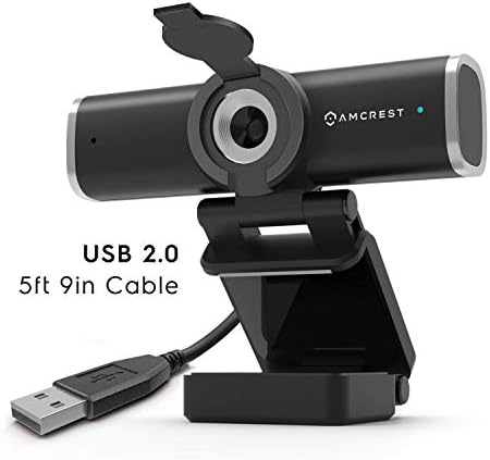 Amcrest 1080p Веб Камера со Капакот На Приватноста &засилувач; Omnidirectional Микрофон, ВЕБ КАМЕРА USB Камера, Компјутер HD Стриминг Веб
