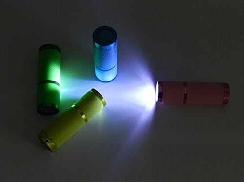 Blowess Yueton 9 LED LED гума обложено копче Флеј -светла со ленти, пакет од 4
