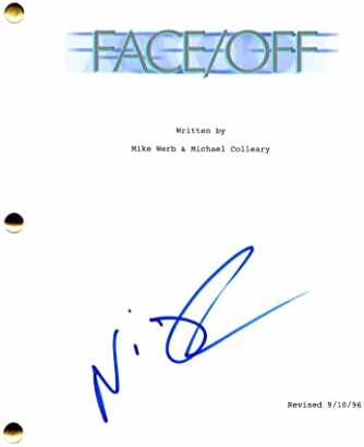 Николас Кејџ потпиша автограмско лице/исклучено скрипта за филмови - Ко -глуми: Johnон Траволта - Кон Ер, Диво со срце, Rumble Fish,